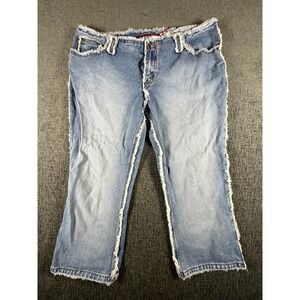 Zana Di Y2K Women's Size 13 Raw Hem Flare Bootcut Jeans Fringe Denim